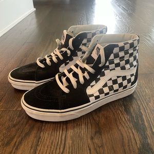 Checkered vans, size W 9.5